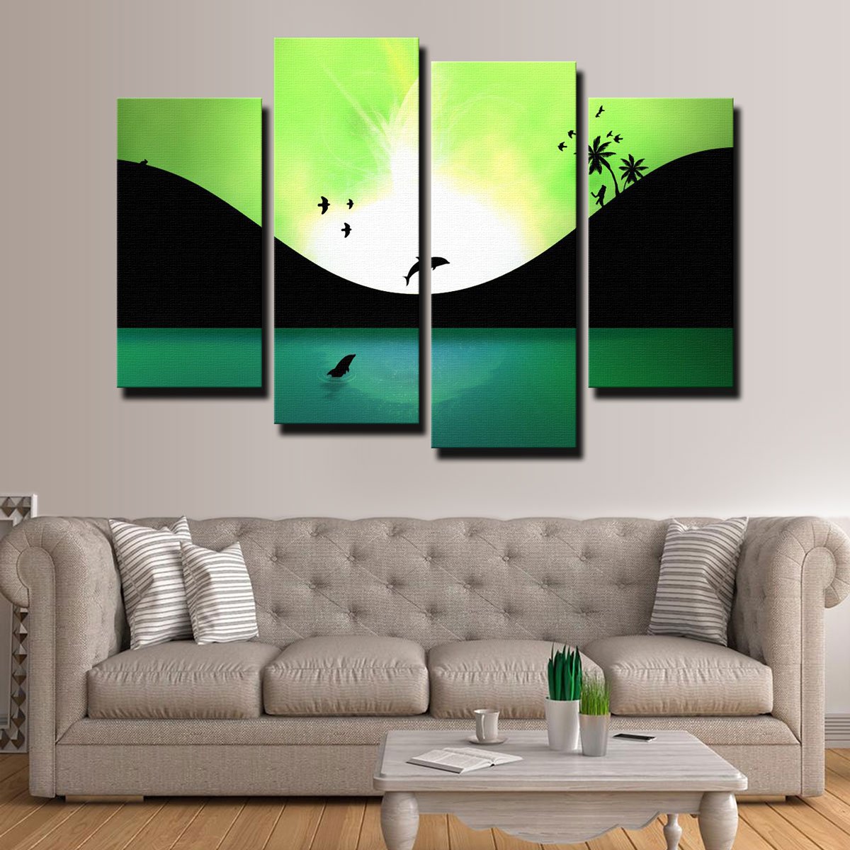 Stunning Neon Sunset Wall Art for Striking Home Decor