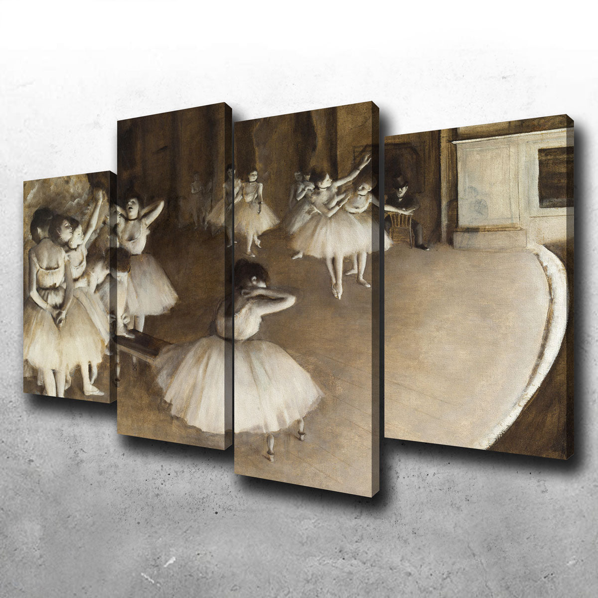 Exquisite Ballet Rehearsal Wall Art by Edgar Degas
