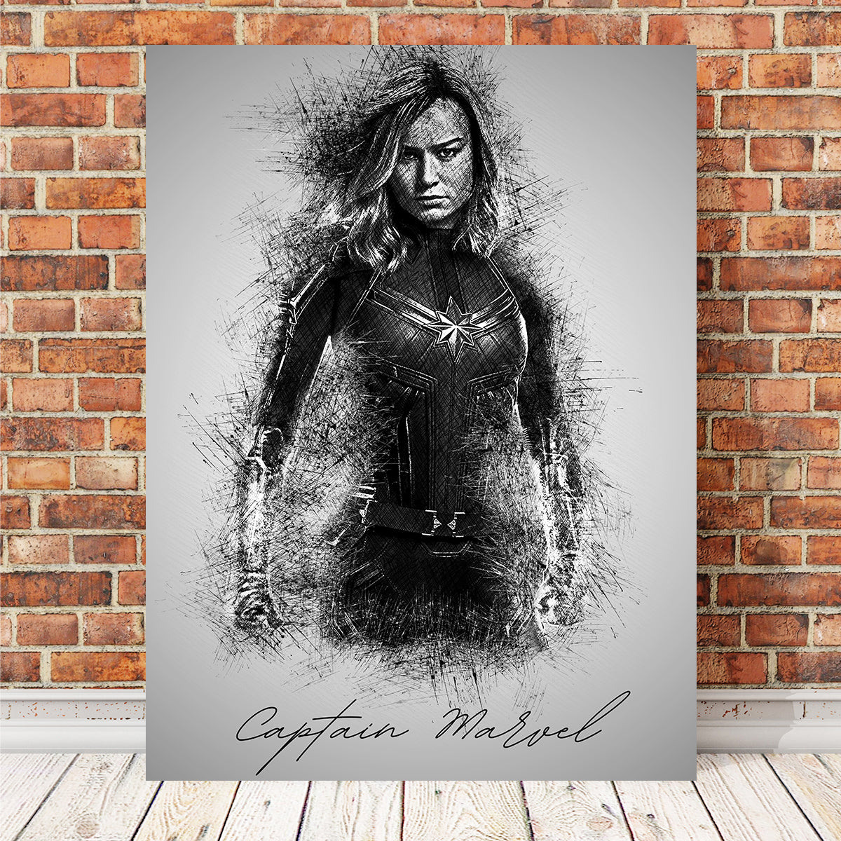 Captain Marvel Stunning Wall Art by Albi Art