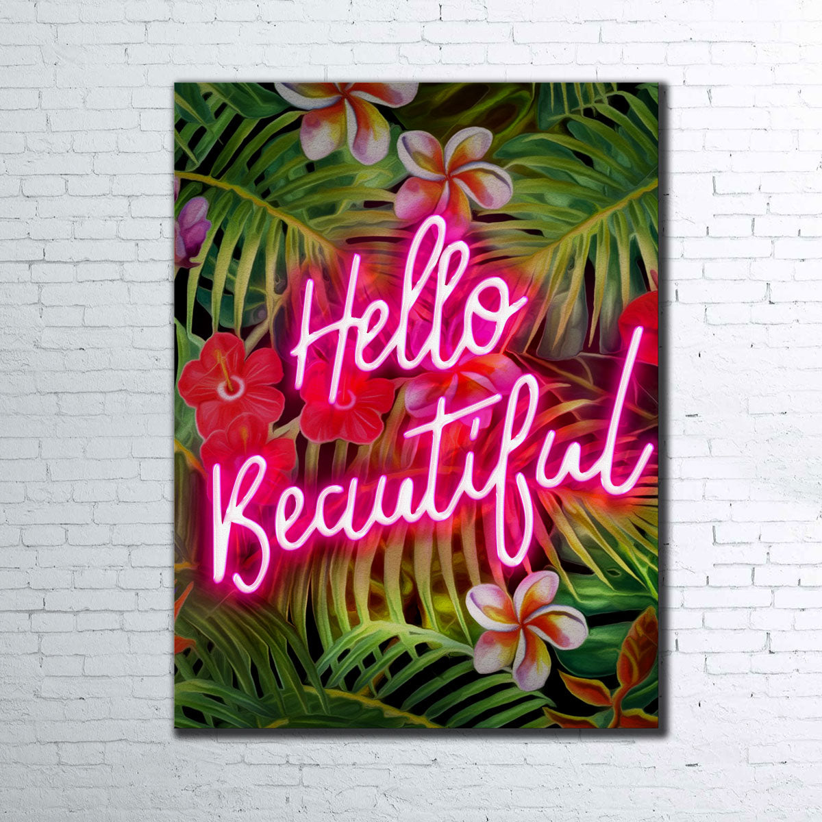 Stunning Hello Beautiful Wall Art by Frank Amoruso