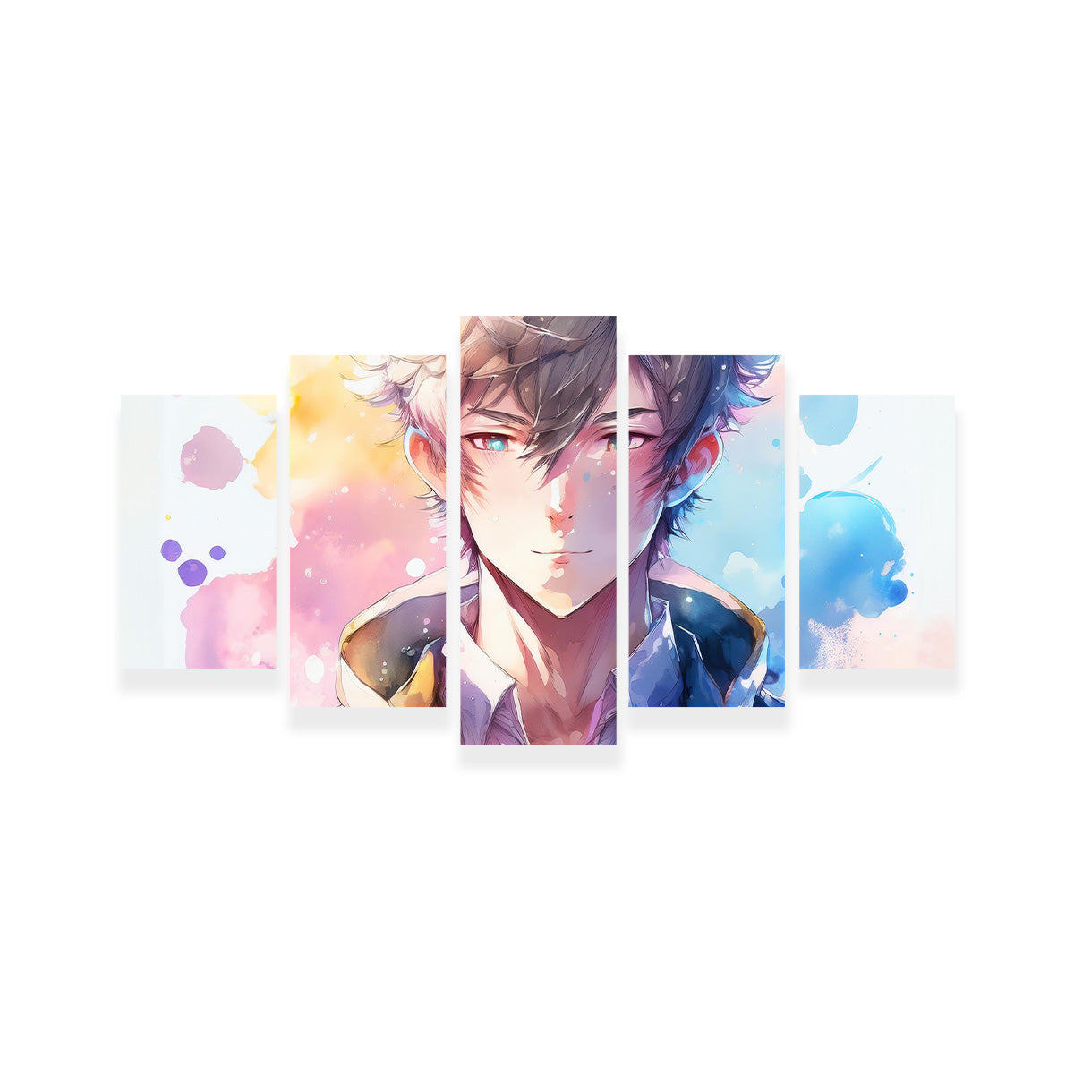 Anime Man Canvas Print - Handmade with Sustainable Pine Wood