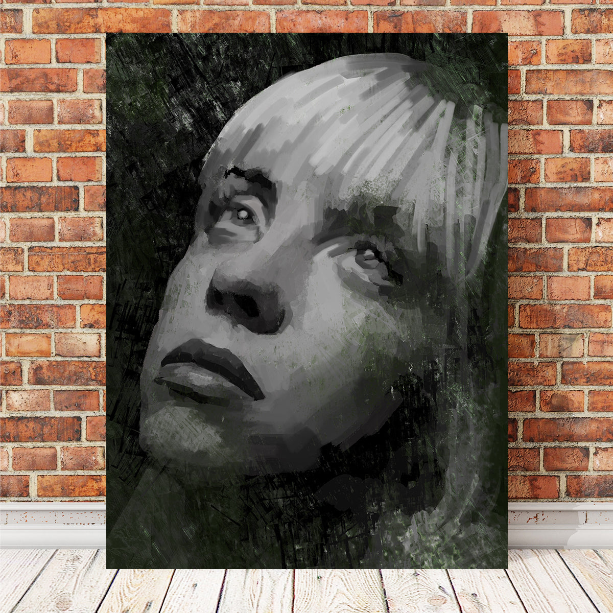 Billie Eillish Shadows Wall Art - Stunning Museum-Quality Canvas Print