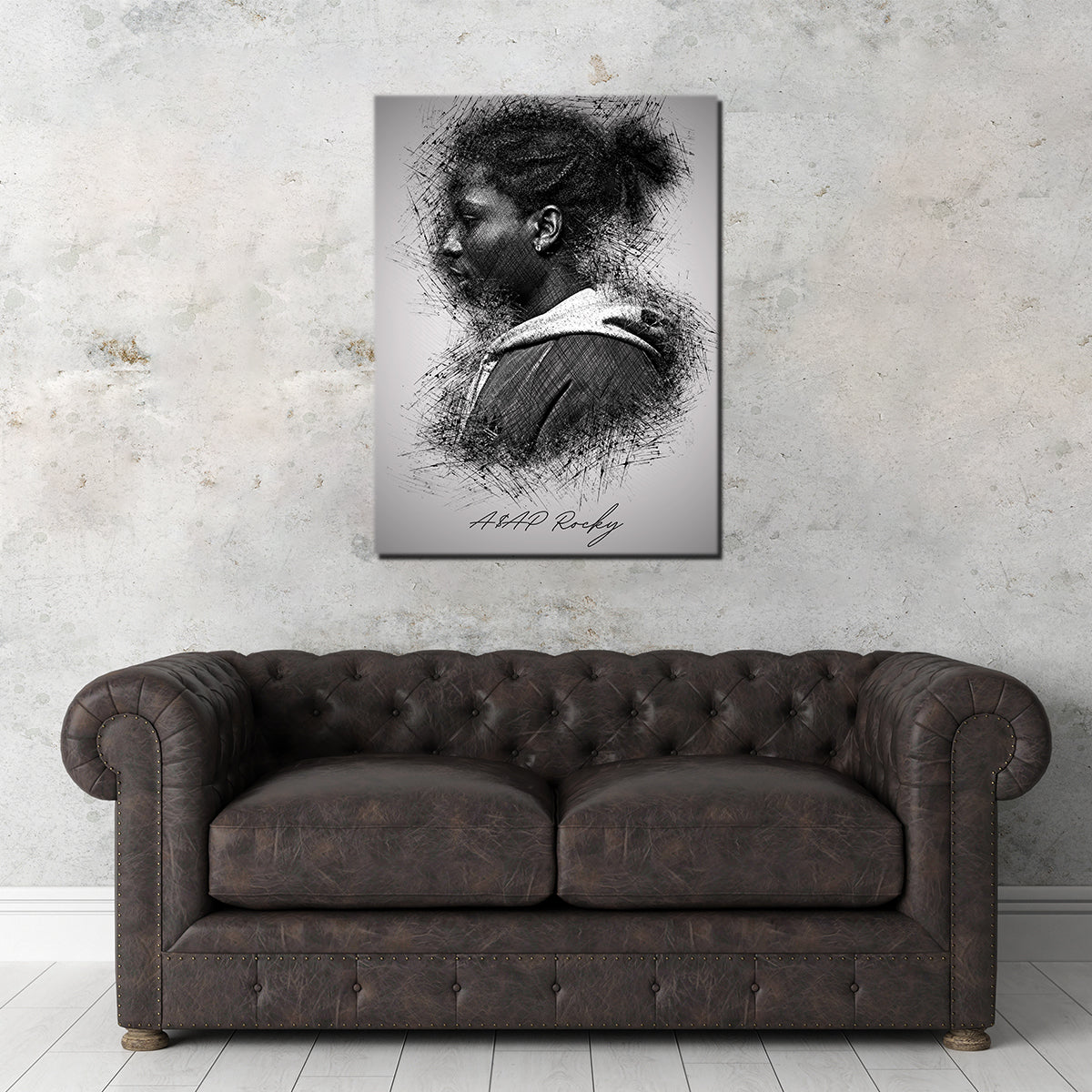 Asap Rocky Stunning Side Wall Art for Modern Decor