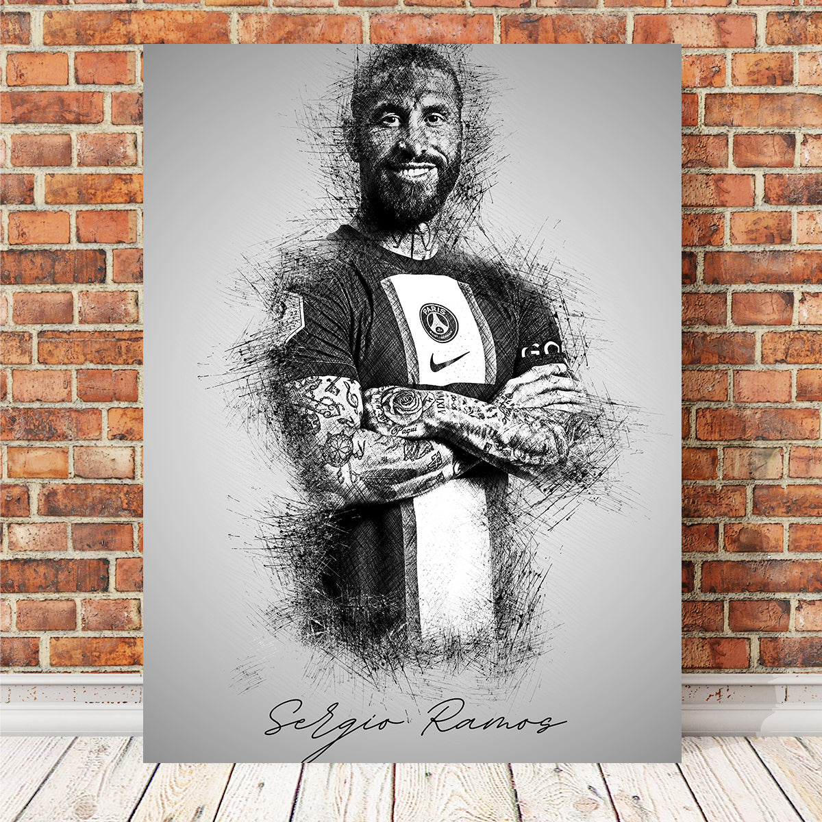 Sergio Ramos High - Quality Wall Art by Albi Art