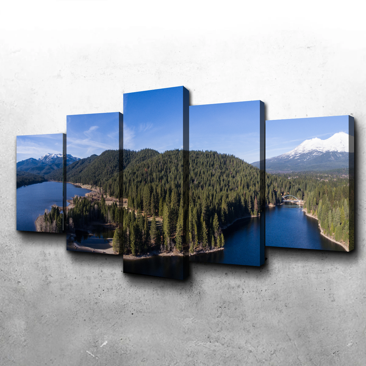 Breathtaking Siskiyou Lake and Mount Shasta Wall Art for Stunning Home Decor