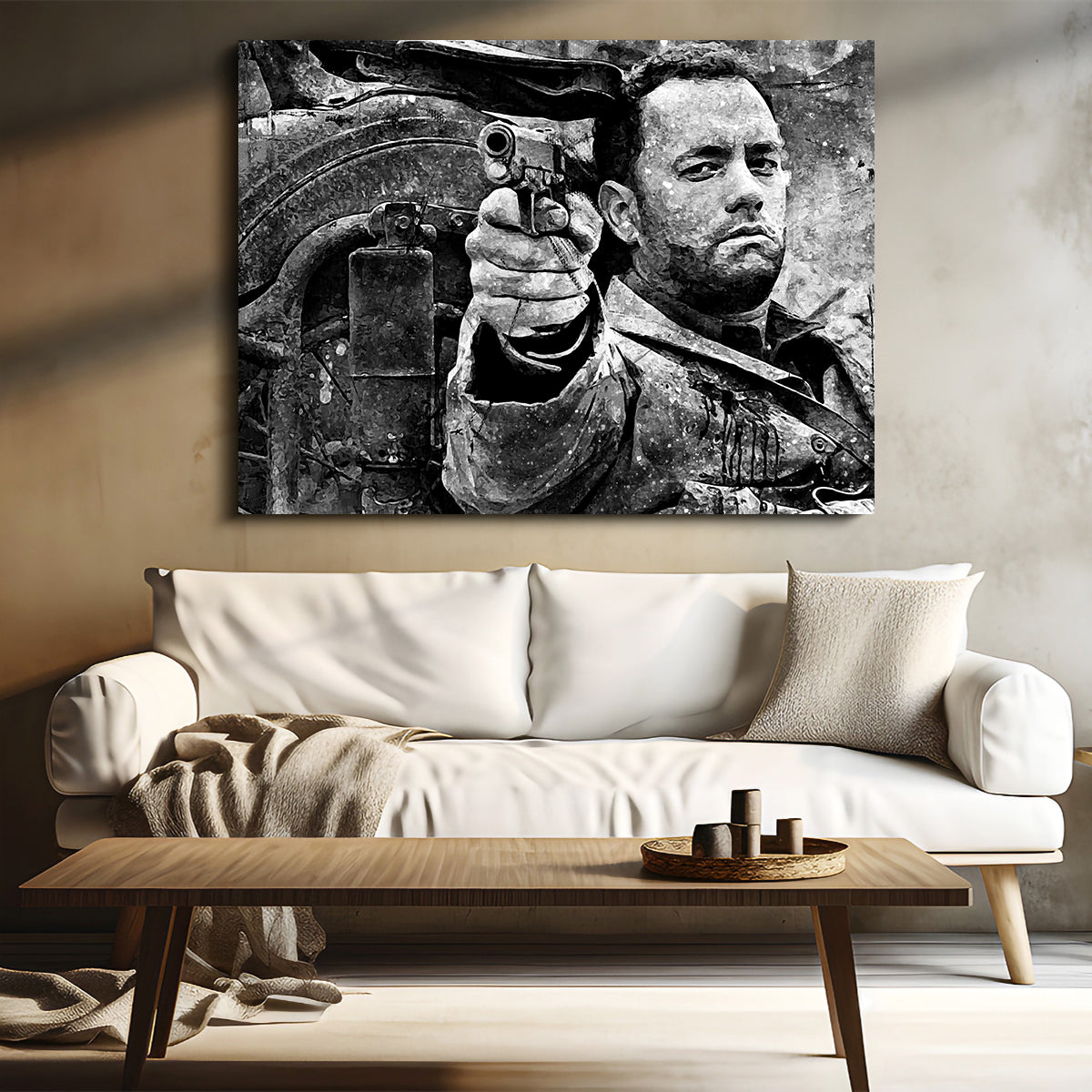 Captain Miller High - Quality Grayscale Wall Art for Stunning Home Decor