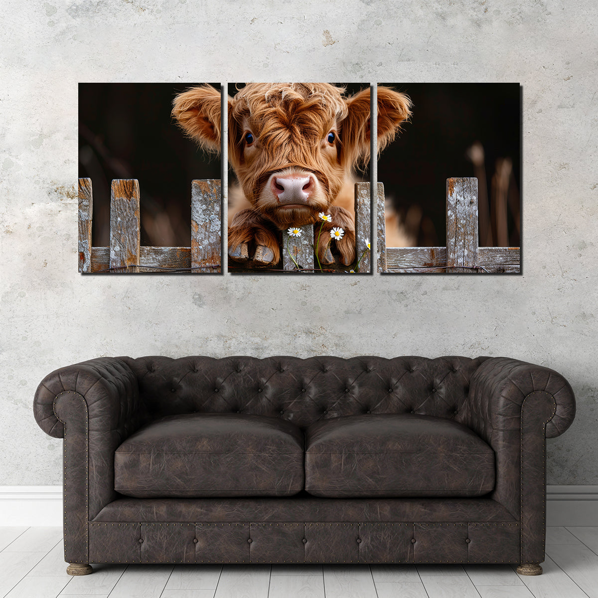 Gorgeous Highland Baby Calf Wall Art for Stunning Home Decor