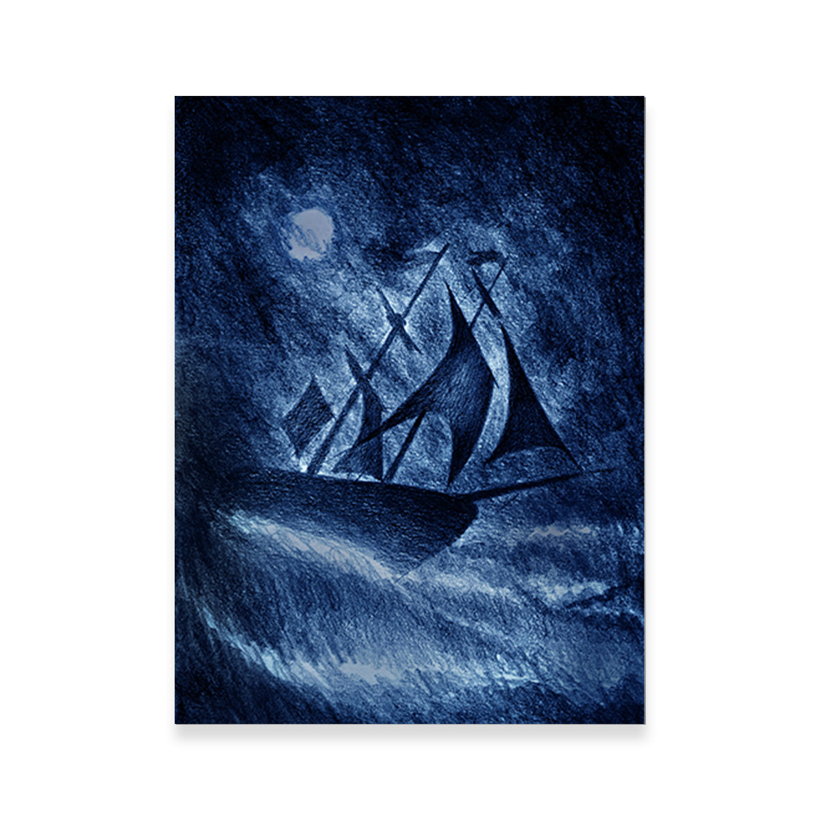 Stunning Ship on the Storm Waves Wall Art for Home Decor