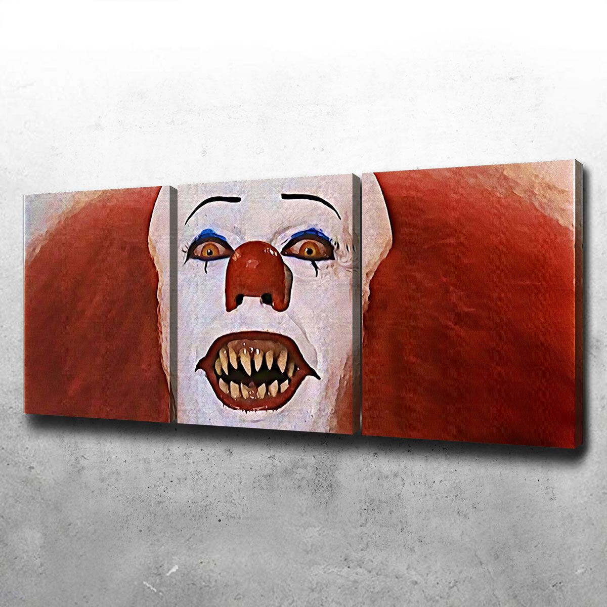 Eye - Catching Pennywise Close - up Wall Art for Your Space