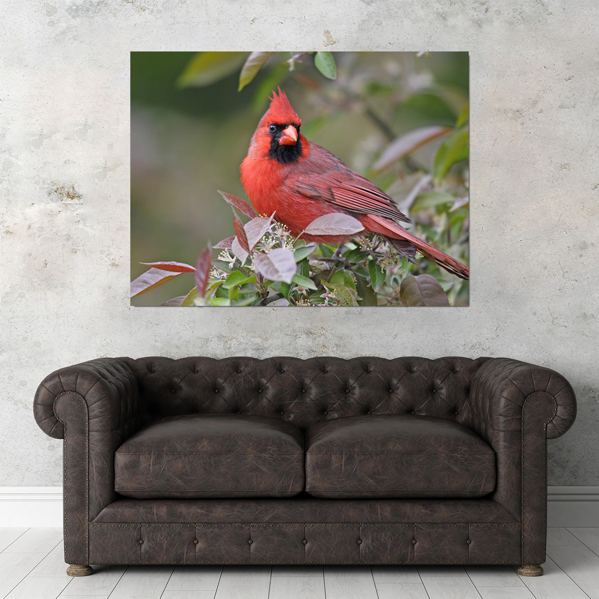 Exquisite Cardinal Perched Wall Art for Home Decor