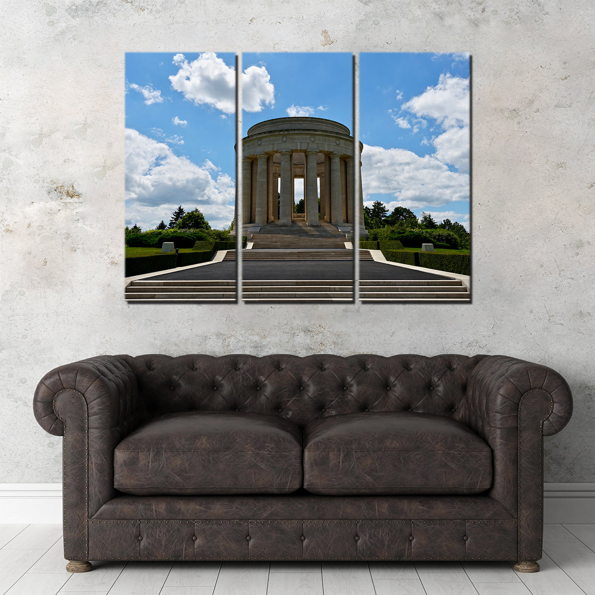 Montsec US WWI Memorial Wall Art - Stunning Canvas Print by David Campbell