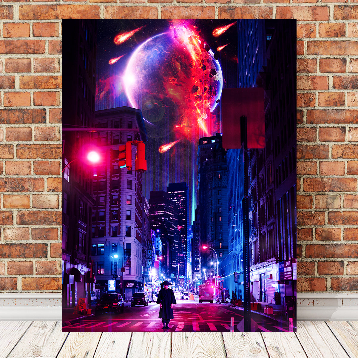 Stunning Ninja City Wall Art by INDOARC