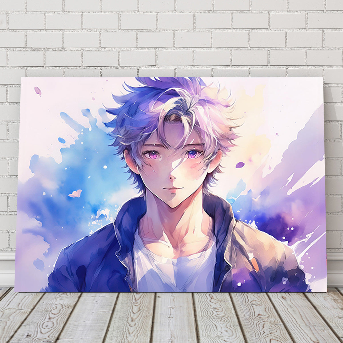 Captivating Anime Boy Abstract Artwork