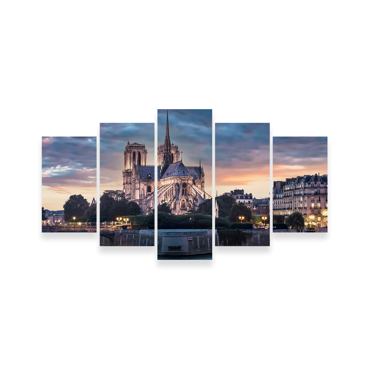 Stunning Notre Dame Sunset Wall Art for Home Decor