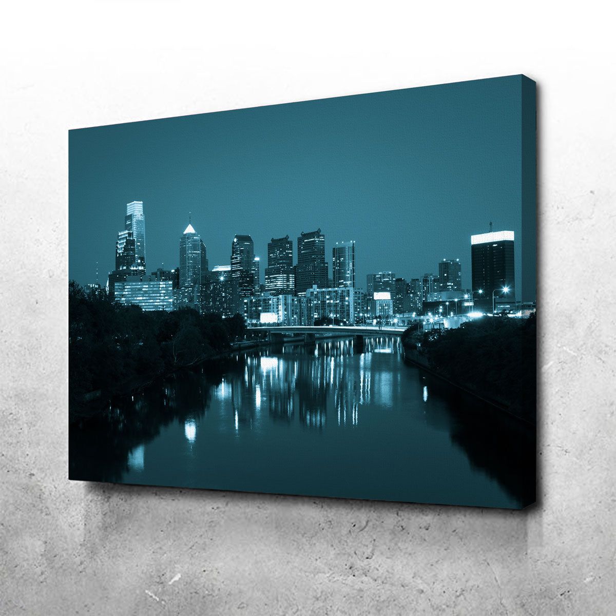 Stunning Night View of Philadelphia Wall Art for Home Decor