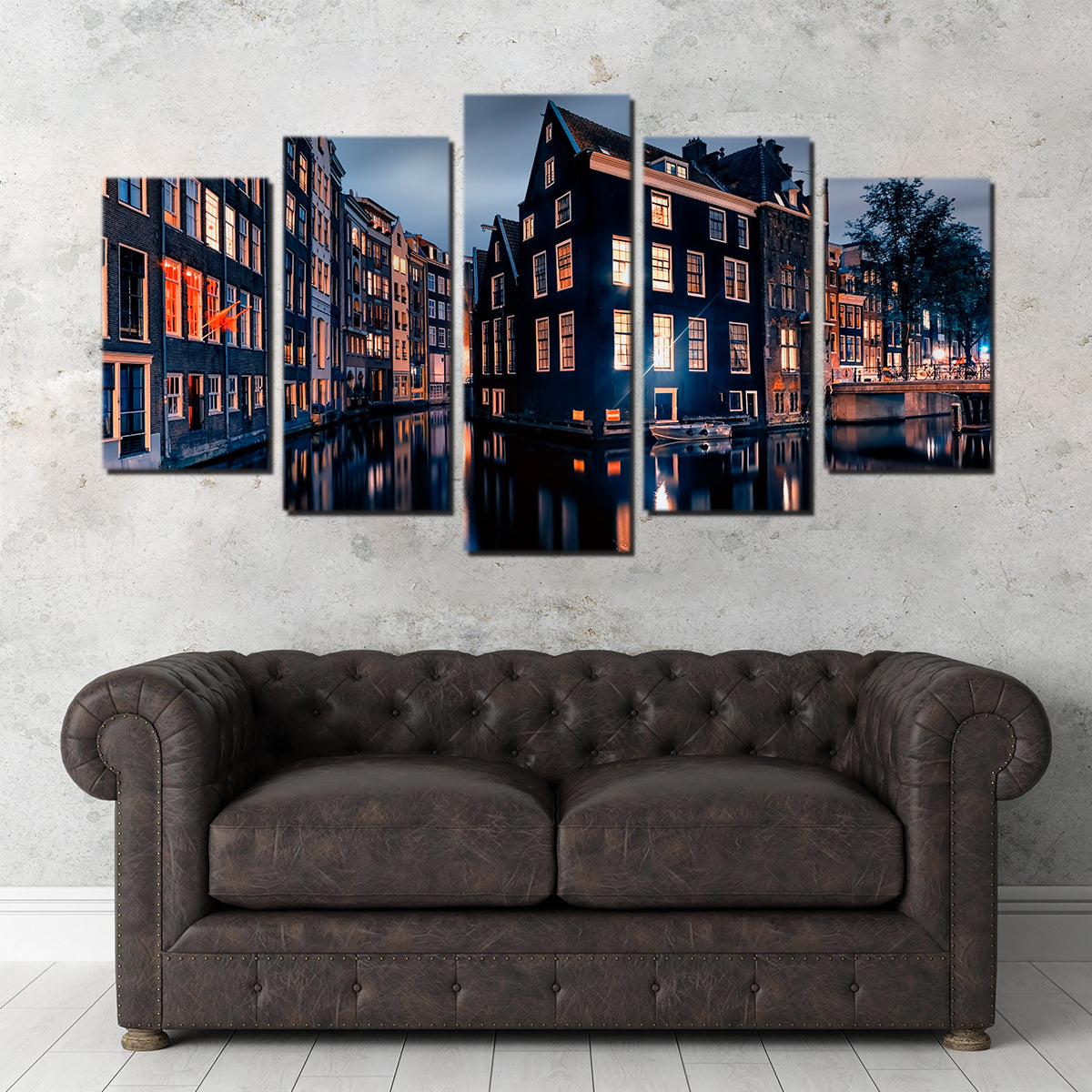 Enchanting Amsterdam By Night Wall Art for Stunning Home Decor