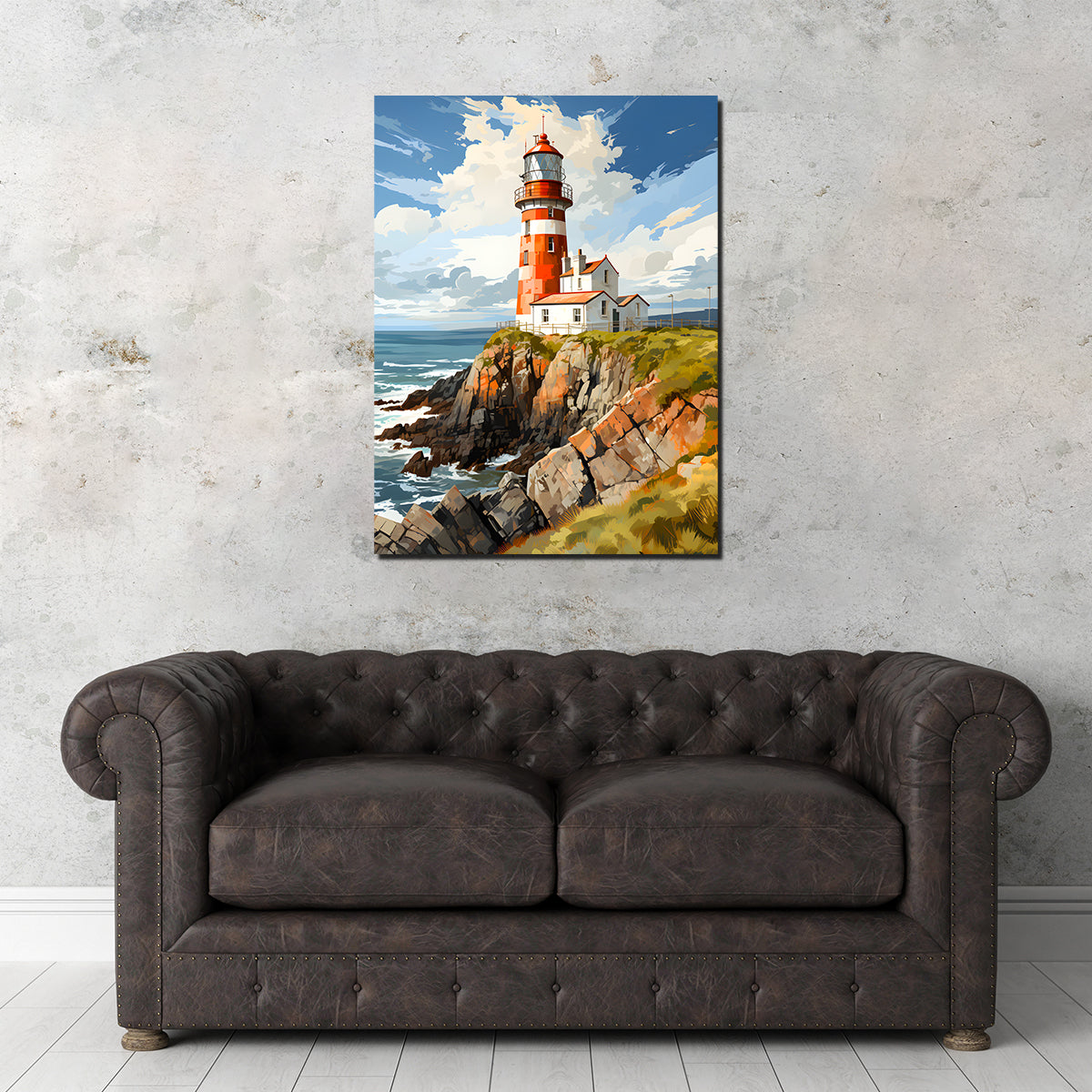 Norway Tranoy Lighthouse Wall Art - High - Quality Sustainable Canvas Print