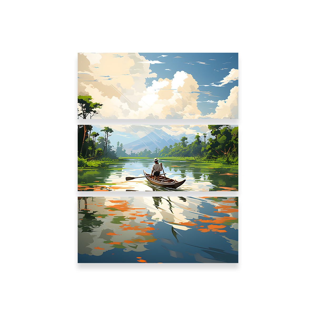 Exquisite Cambodia - Siem Reap River Wall Art by Valth Graphics