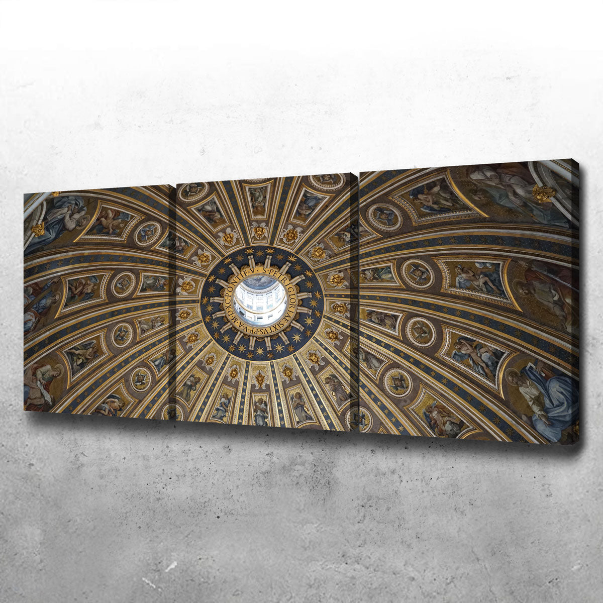 Exquisite St. Peter's Basilica Ceiling Wall Art from Vatican City