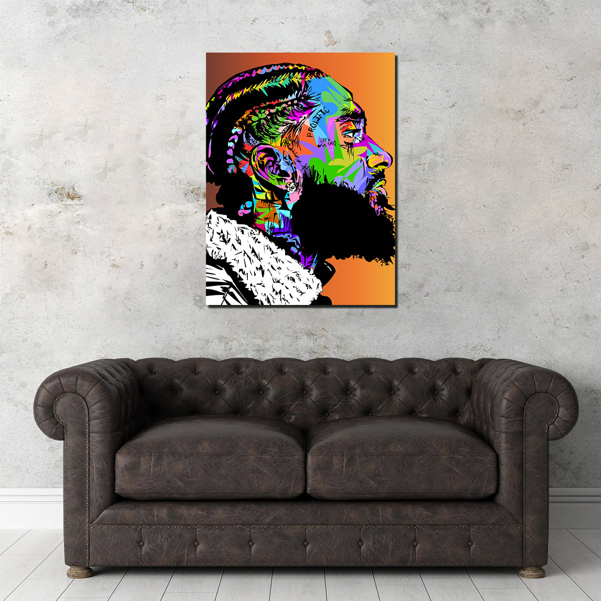 Nipsey Hustle Tribute Rip Wall Art - Premium Museum Quality Canvas