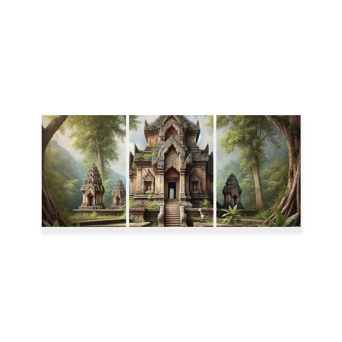 Exquisite Ancient Buddhist Temple Canvas Print