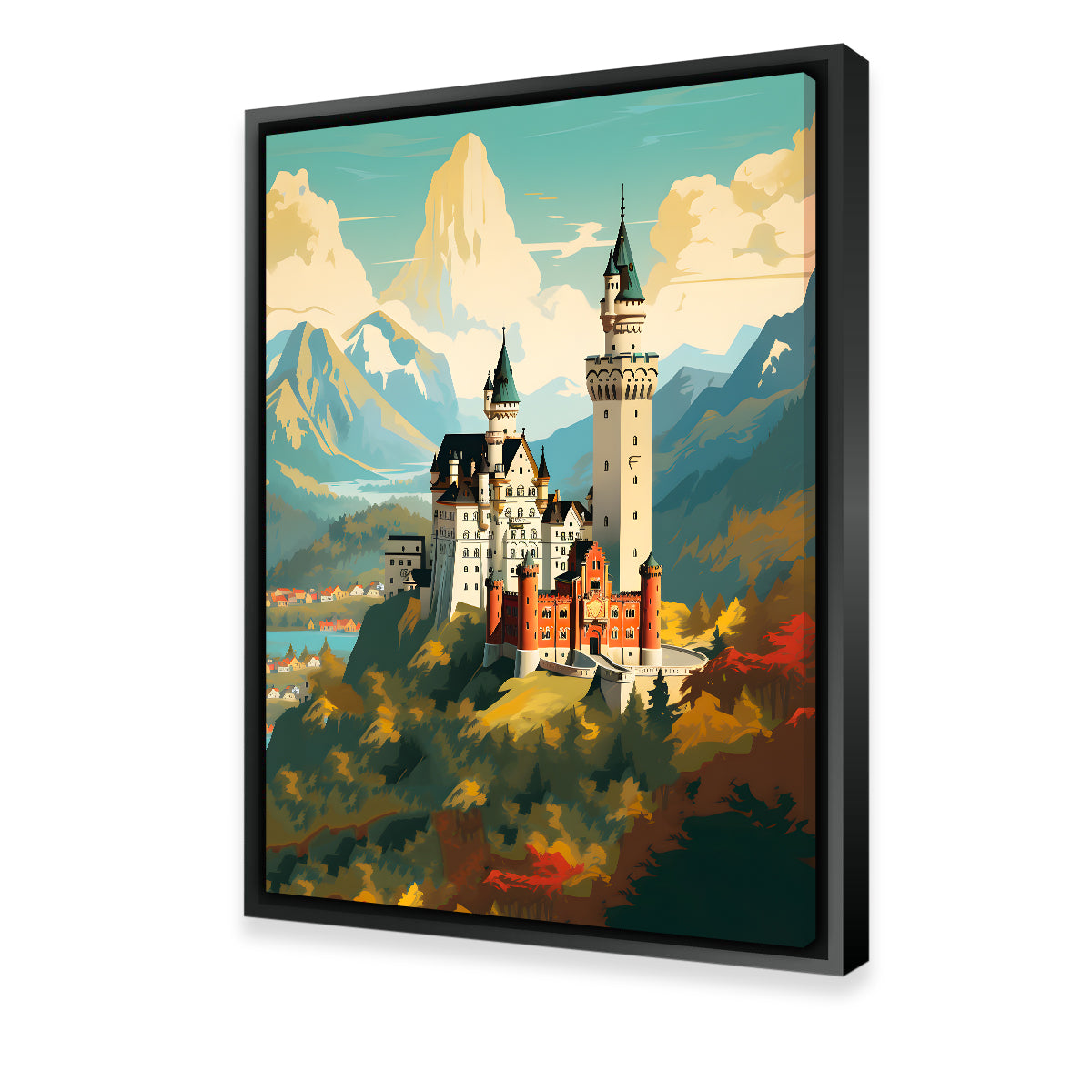 Exquisite Neuschwanstein Castle Wall Art by Valth Graphics