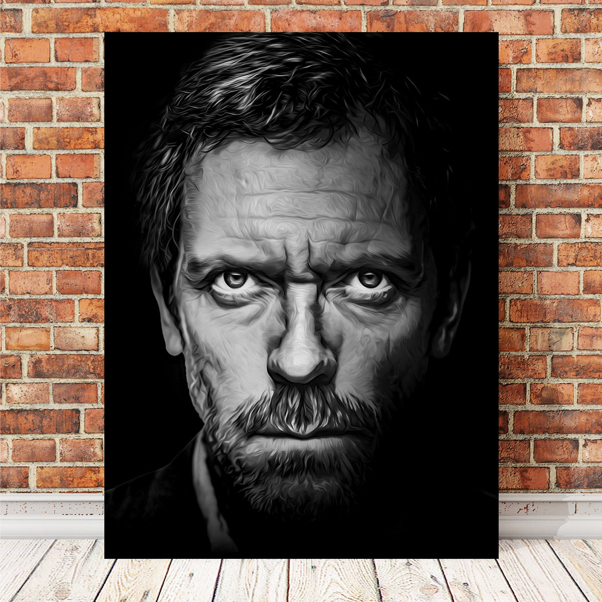 Stunning Portrait of Dr House Wall Art by George Sorin