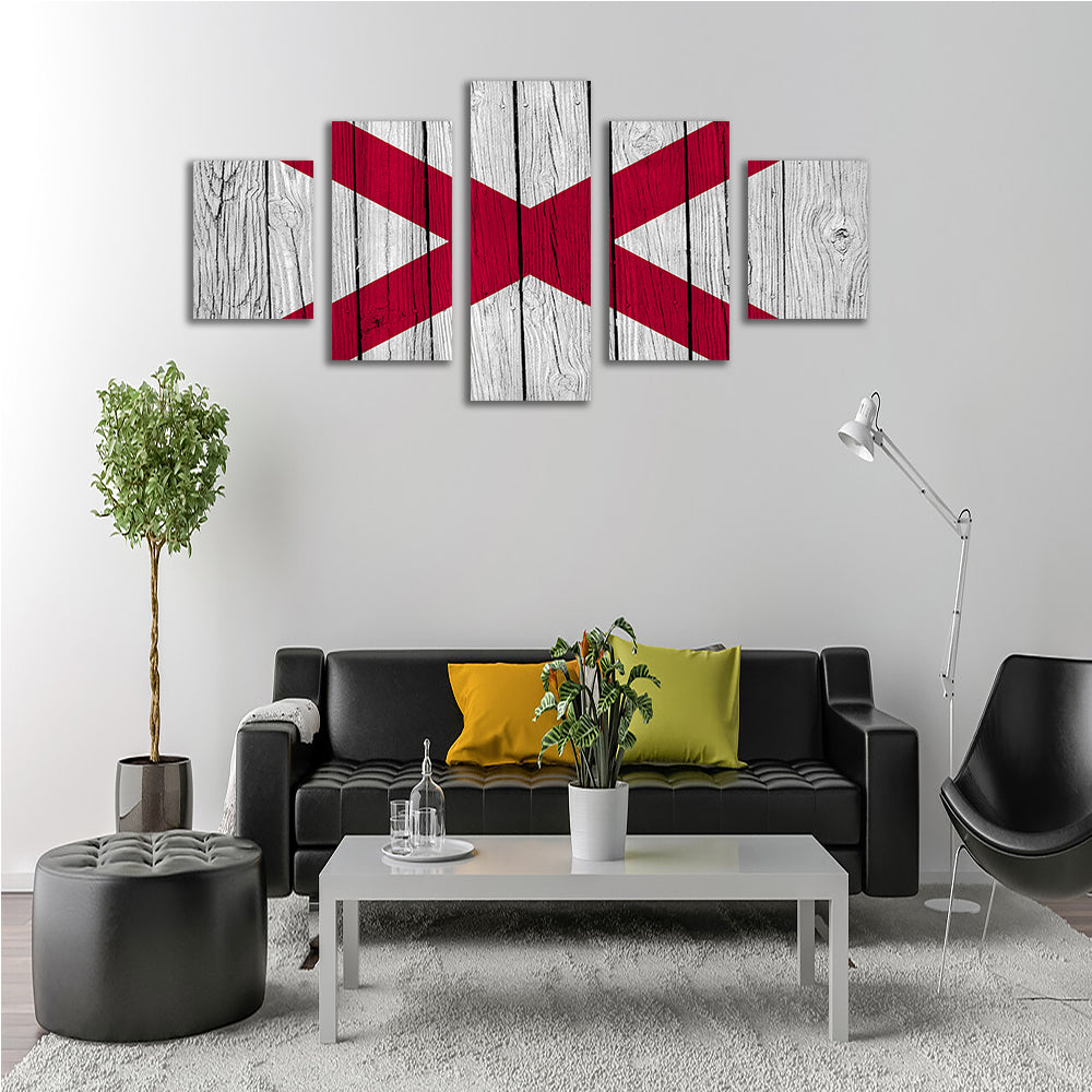 Eye - Catching Alabama State Flag Wall Art for Your Home Decor