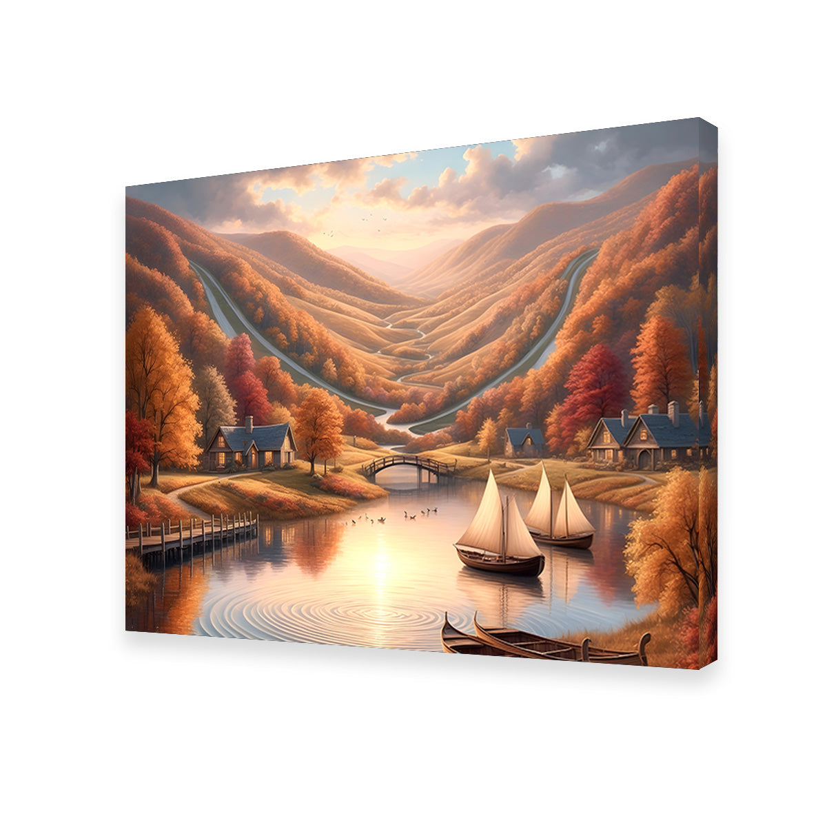 Autumn Voyage: Exquisite Handmade Wall Art