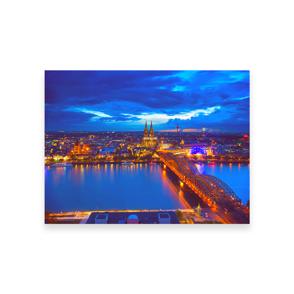 Hohenzollern Bridge Germany Wall Art - Museum Quality Canvas Print by Dina Rolle