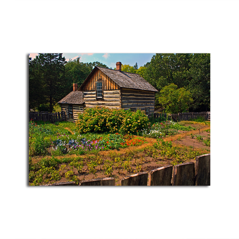Pedersen House And Garden Wall Art - Sustainable Kiln - Dried Pine Framed Canvas