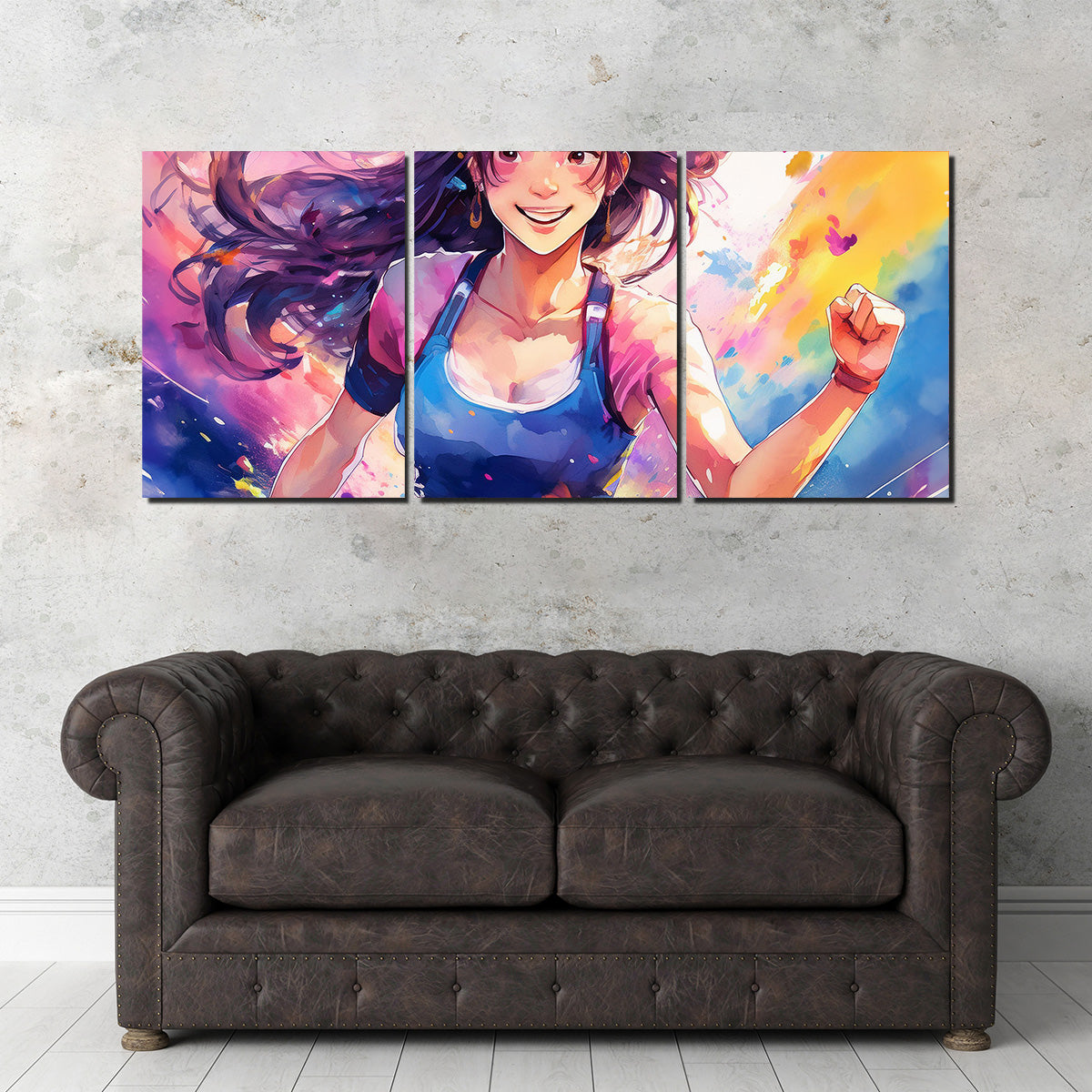 Dynamic Anime Girl Art Print