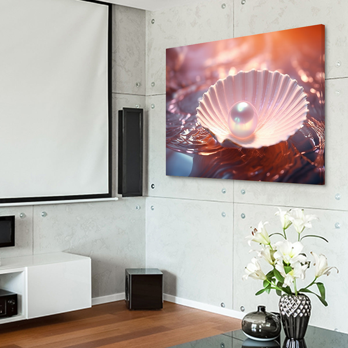 Exquisite Pearl & Seashell Art Prints on Museum Quality Canvas