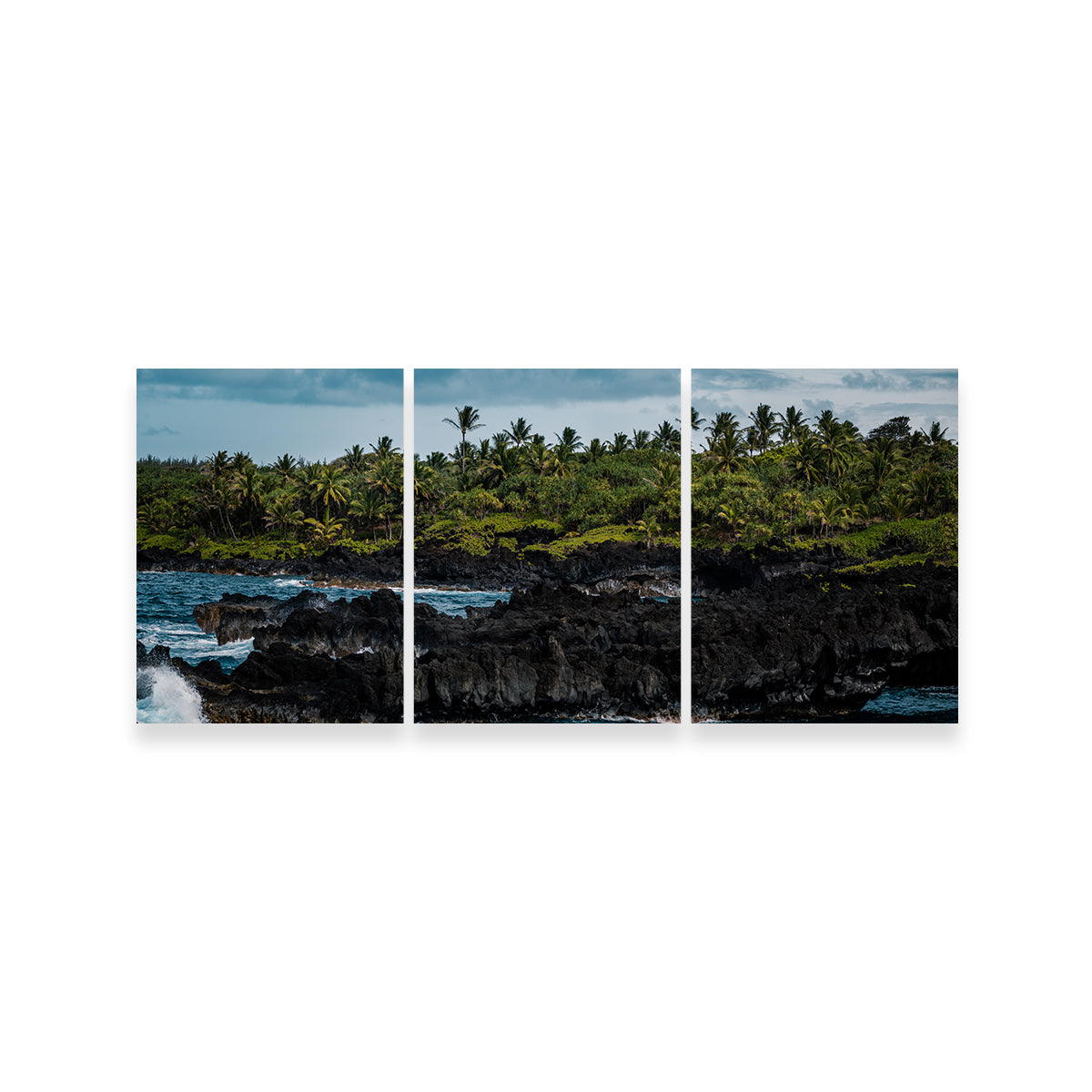 Stunning Ocean and Lava Rock Wall Art by Lucas Moore