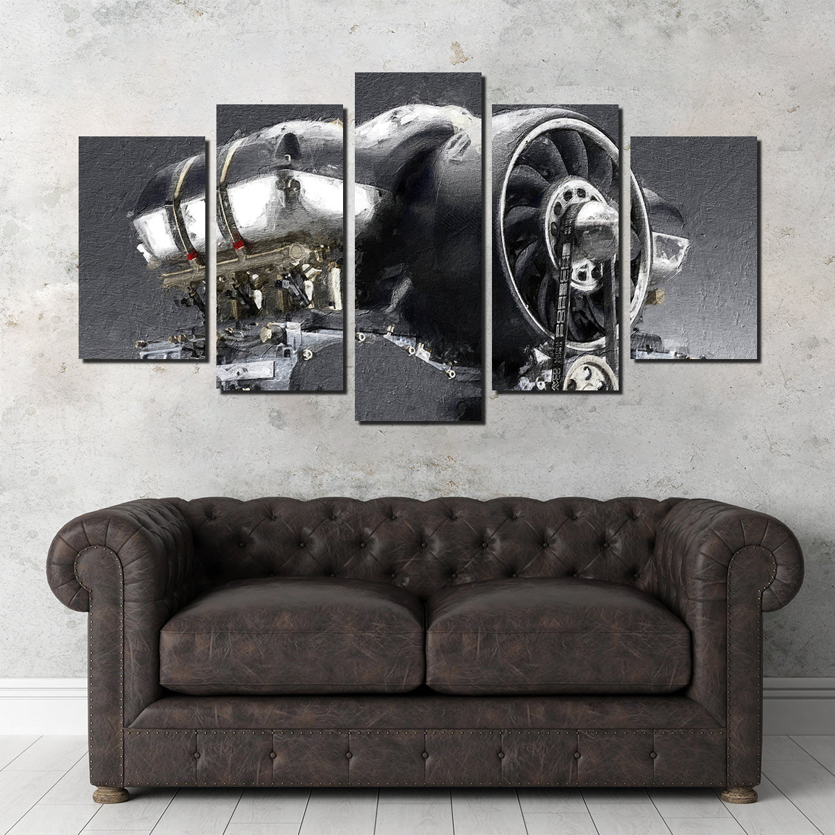 Stunning Porsche 911 Engine Wall Art by Stephen Chambers