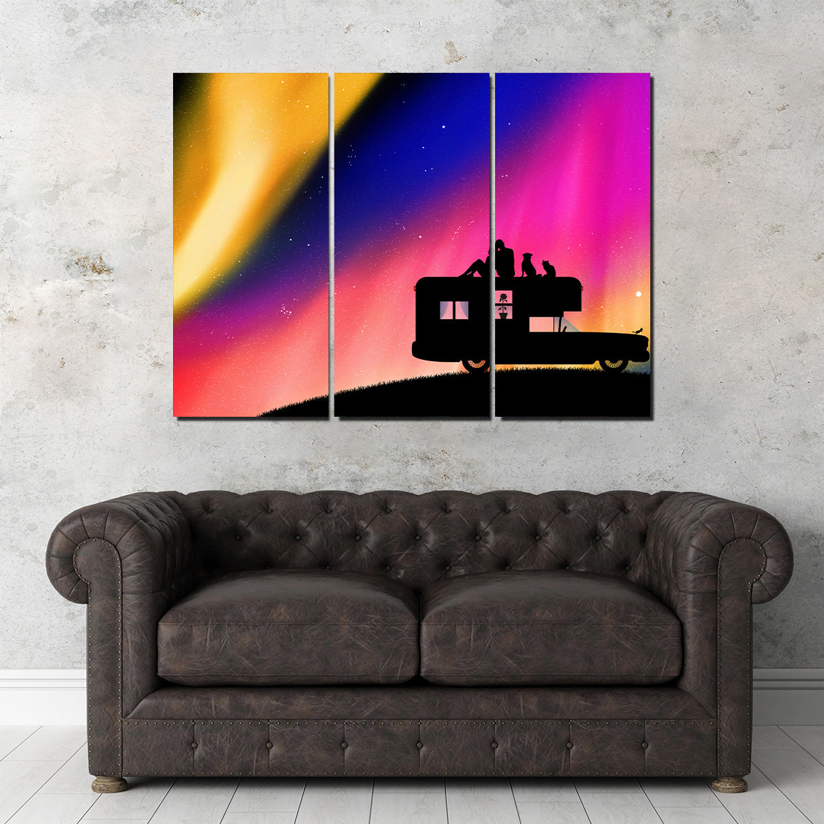 Stunning Northern Lights Camping Wall Art for Your Home Decor