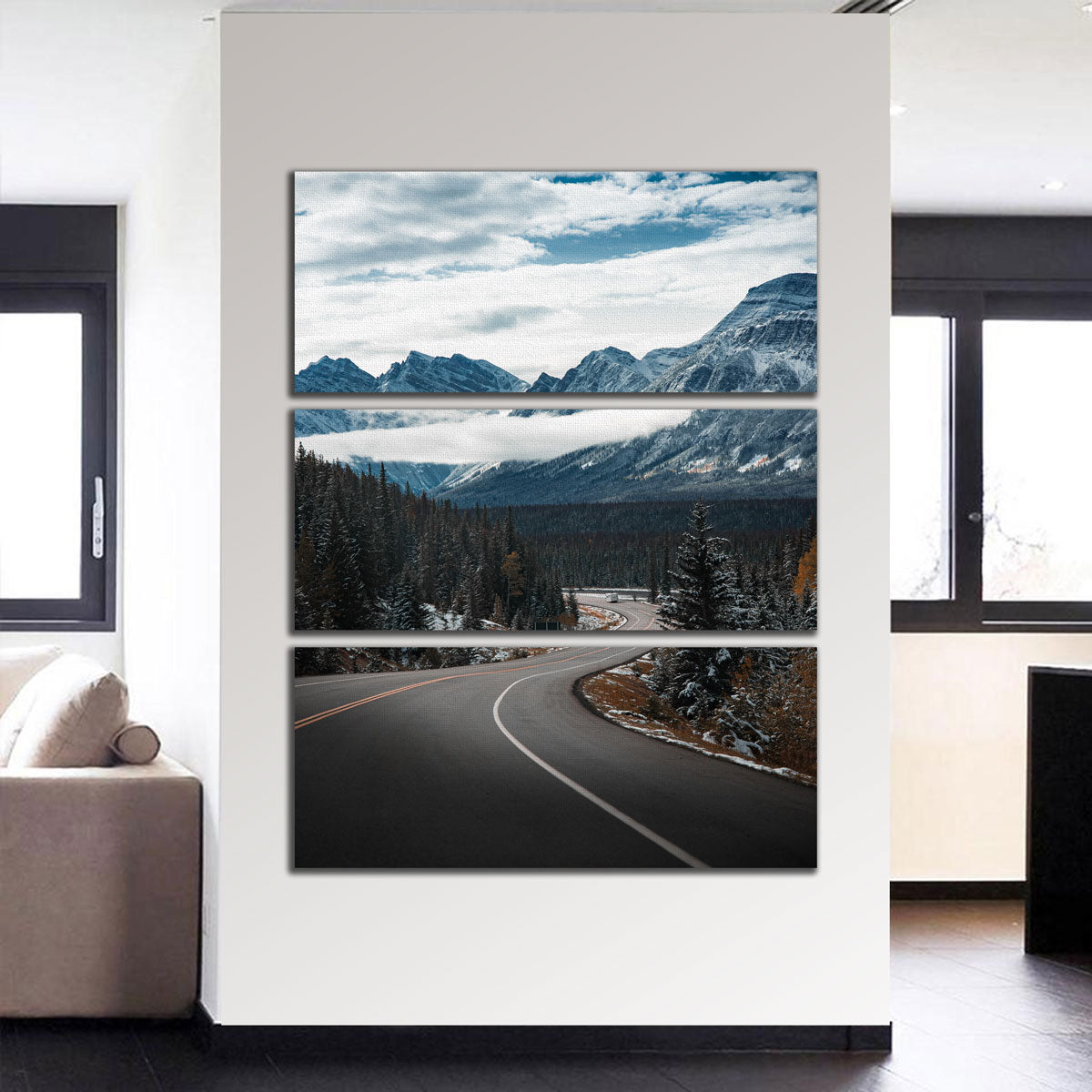 Exquisite Snow Drive Wall Art by Lucas Moore