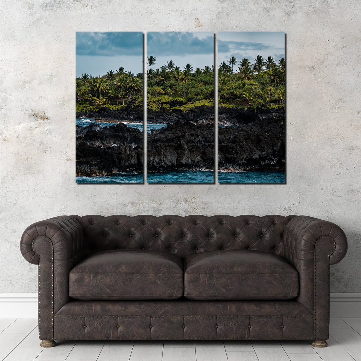 Stunning Ocean and Lava Rock Wall Art by Lucas Moore