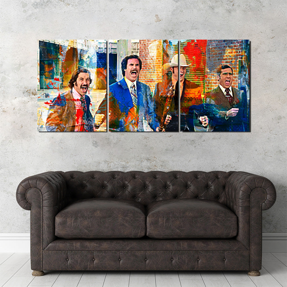Anchorman Crew with Weapons Stunning Wall Art for Your Home Decor