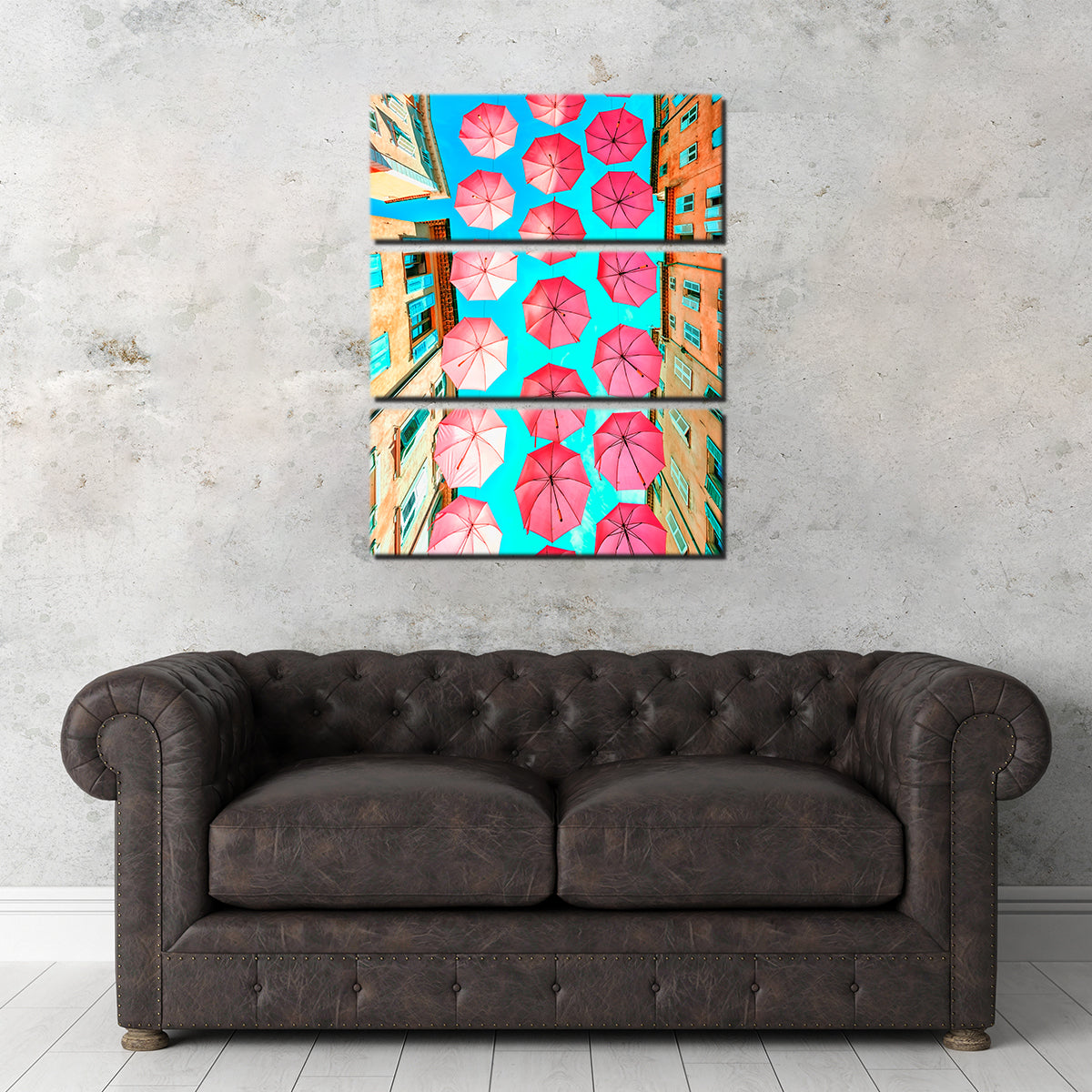 Stunning Pink Umbrellas Wall Art by Manjik Pictures