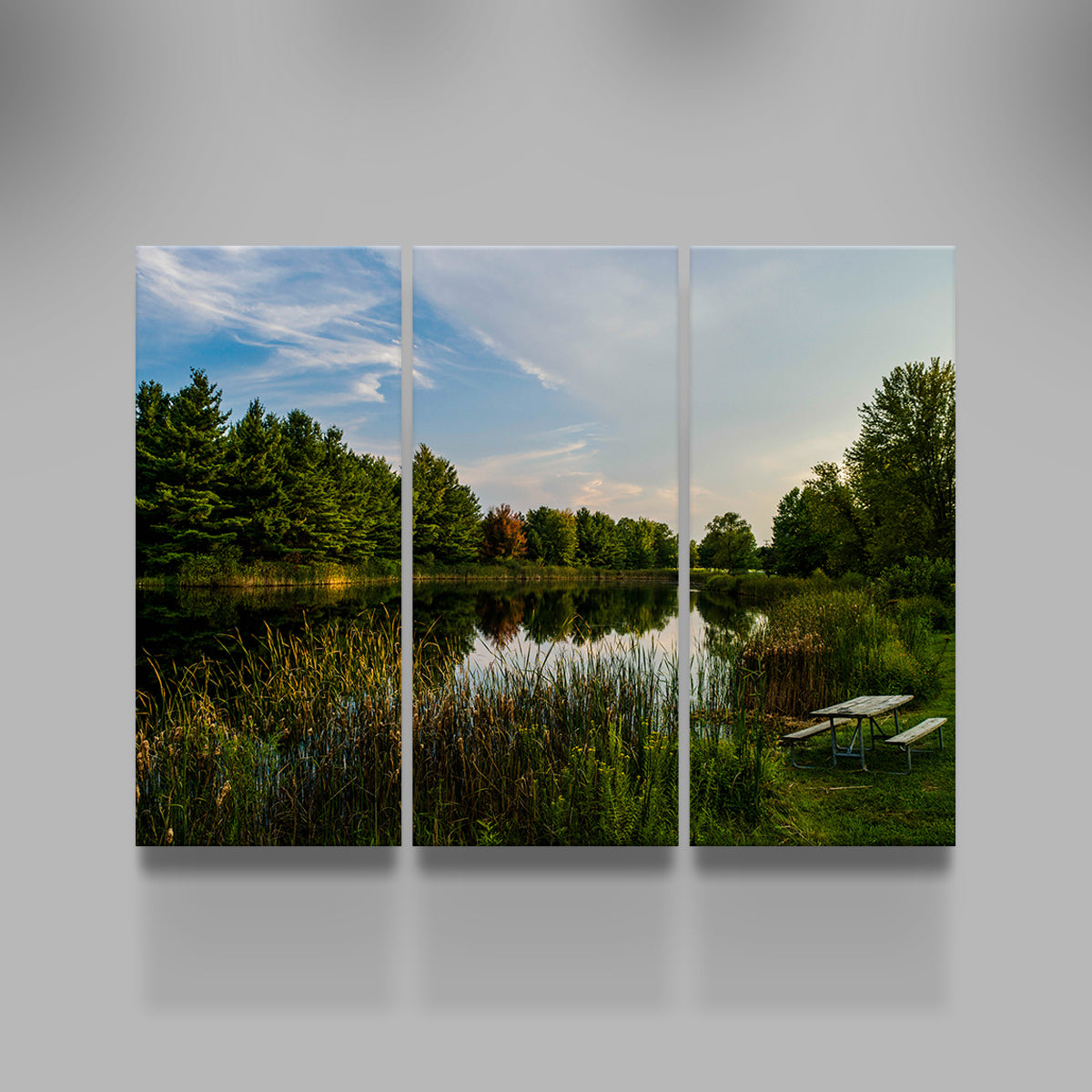 Stunning Alum Creek Fishing Pond Wall Art for Home Decor