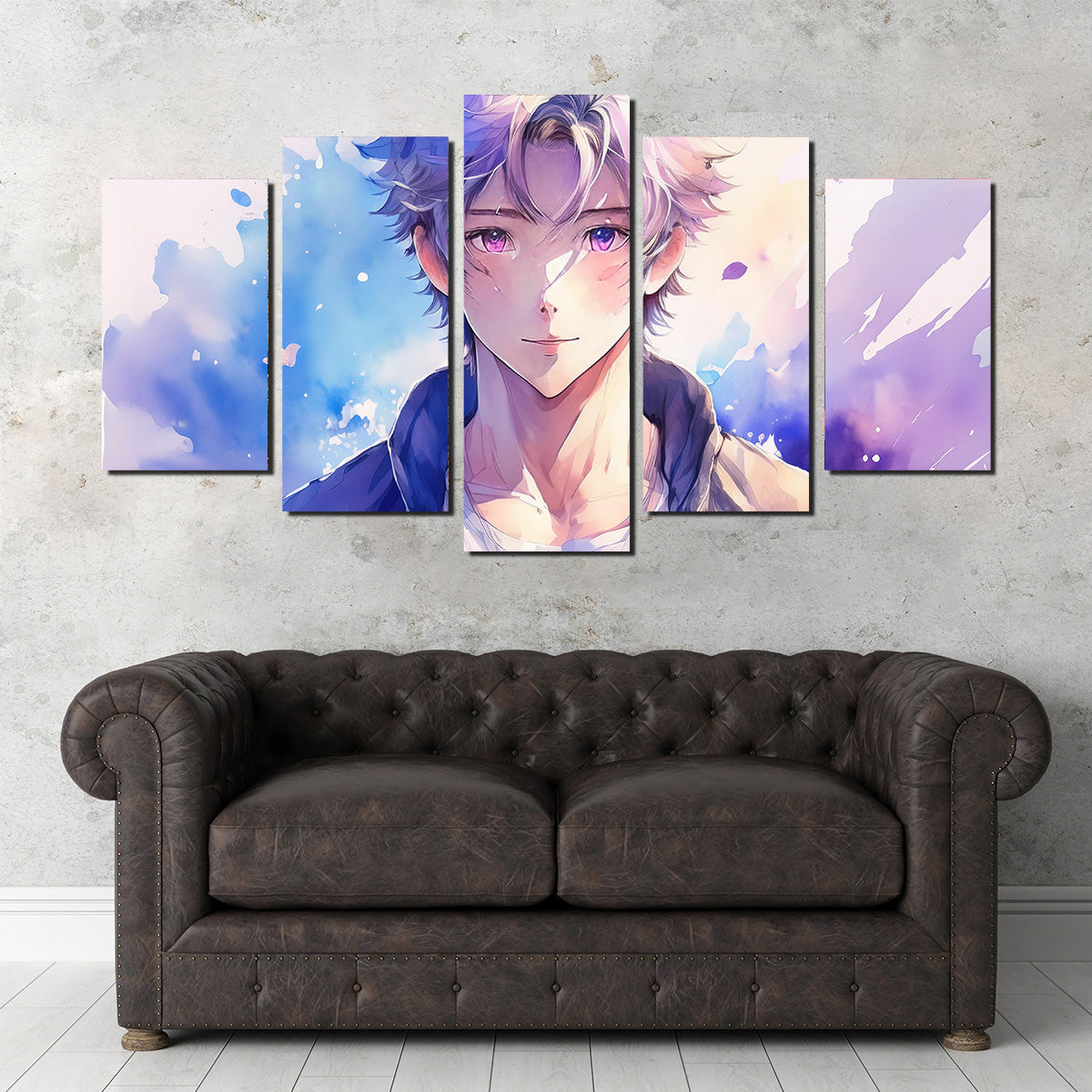 Captivating Anime Boy Abstract Artwork