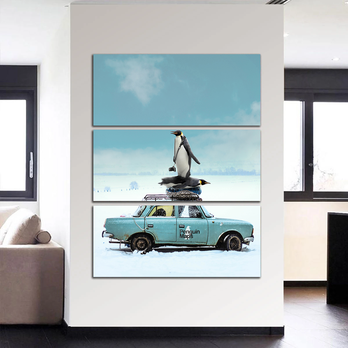 Exquisite Penguin Maps Wall Art by Ibrahim Saifee