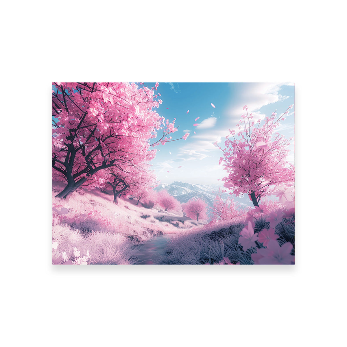 Stunning Pink Forest Wall Art