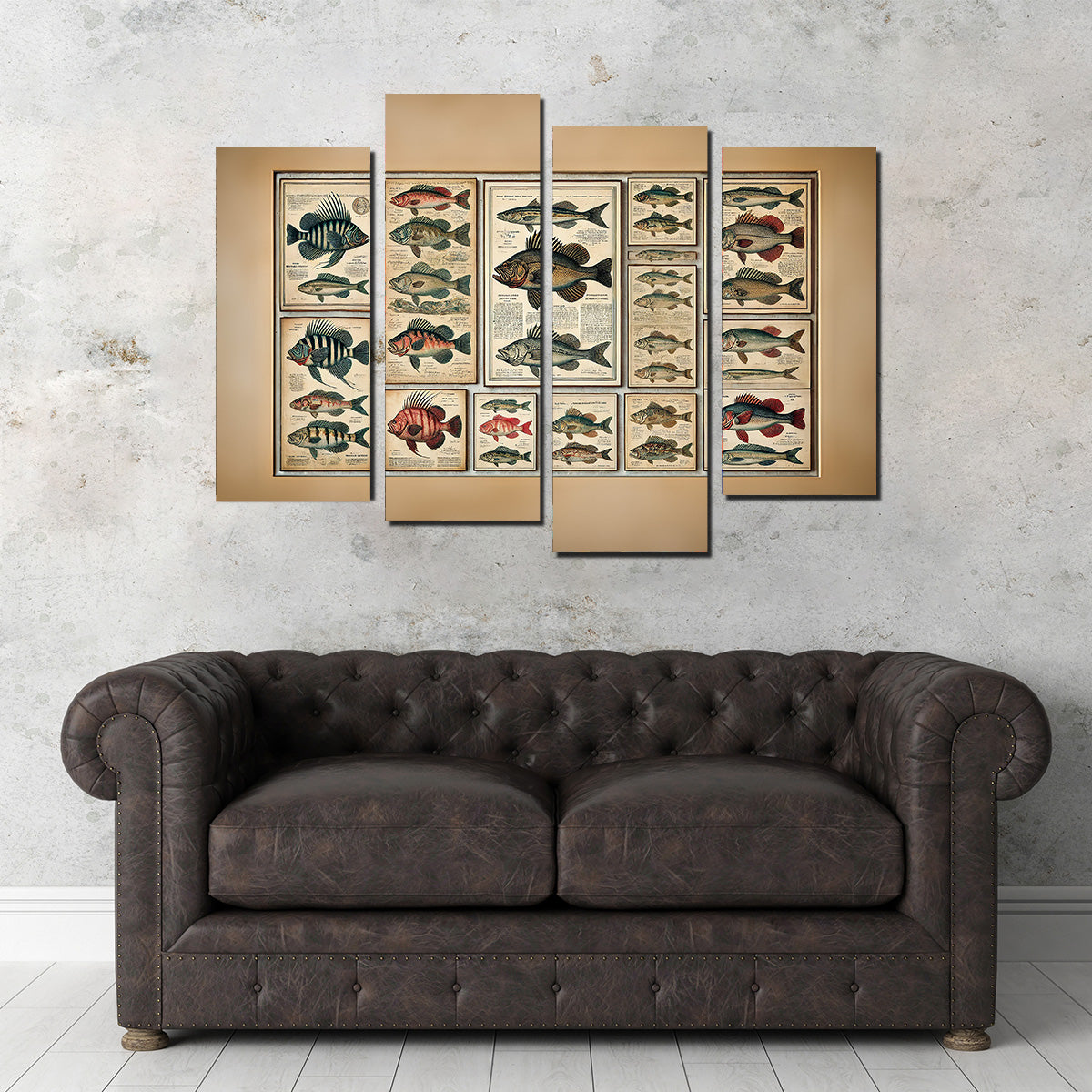 Exquisite Antique Fish Illustrations Wall Art for Stunning Home Decor