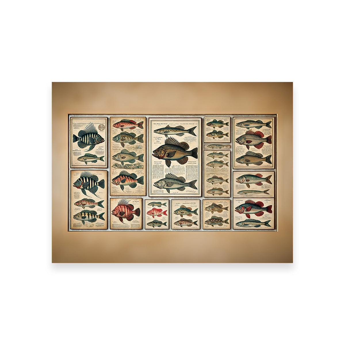 Exquisite Antique Fish Illustrations Wall Art for Stunning Home Decor