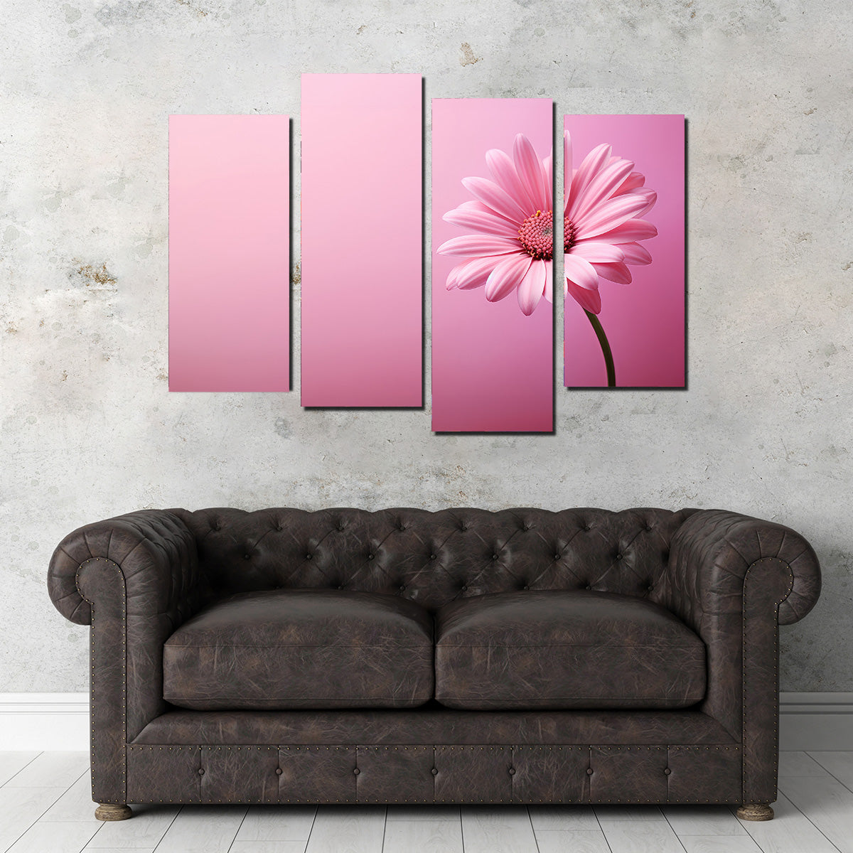 Gorgeous Pink Sunflower Wall Art