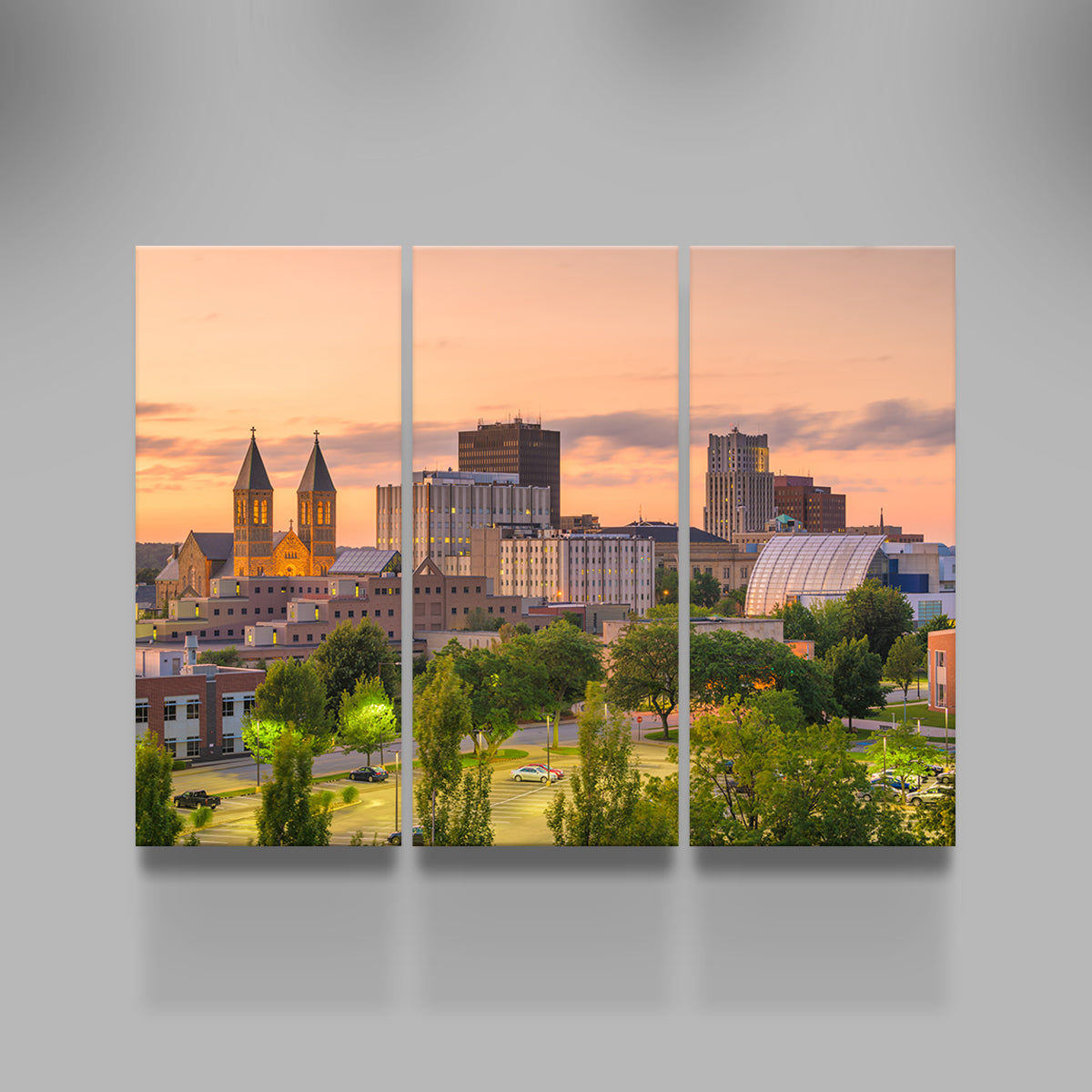 Stunning Akron Downtown Skyline Wall Art for Home Decor