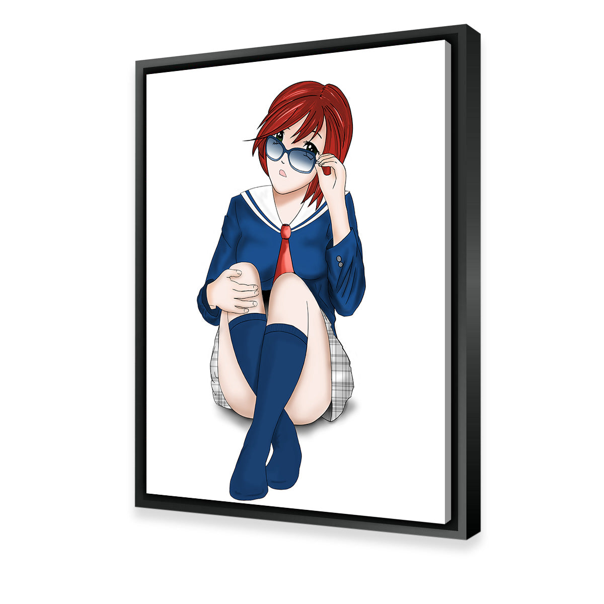 Captivating Anime School Girl Artwork