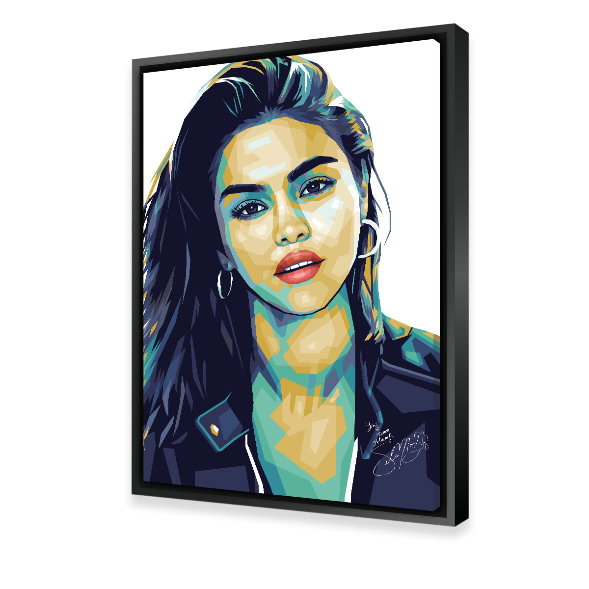 Stunning Selena Gomez White Wall Art by Ralph & Laura Design